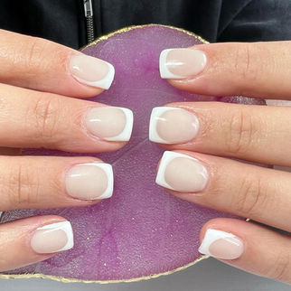 Square French manicure