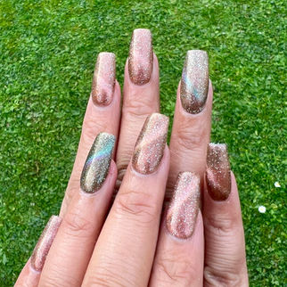 Glitter nail design