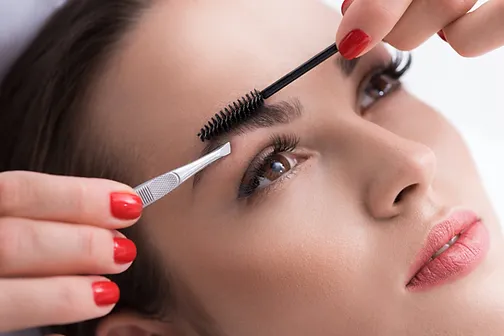 Professional brow grooming treatment