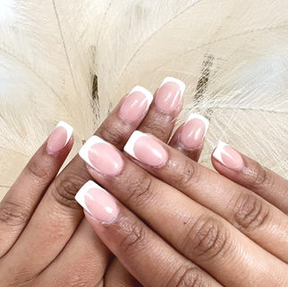 Soft pink French manicure