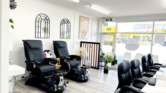 Pedicure and manicure area inside Lala Nails and Beauty