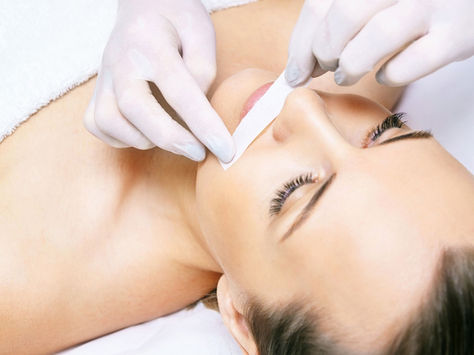 Gentle facial waxing treatment