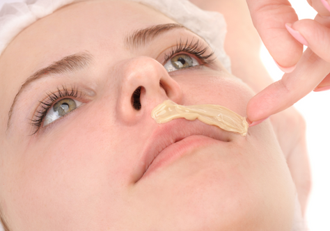 Upper lip waxing treatment