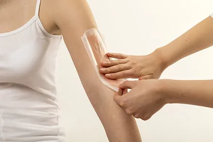 Professional arm waxing